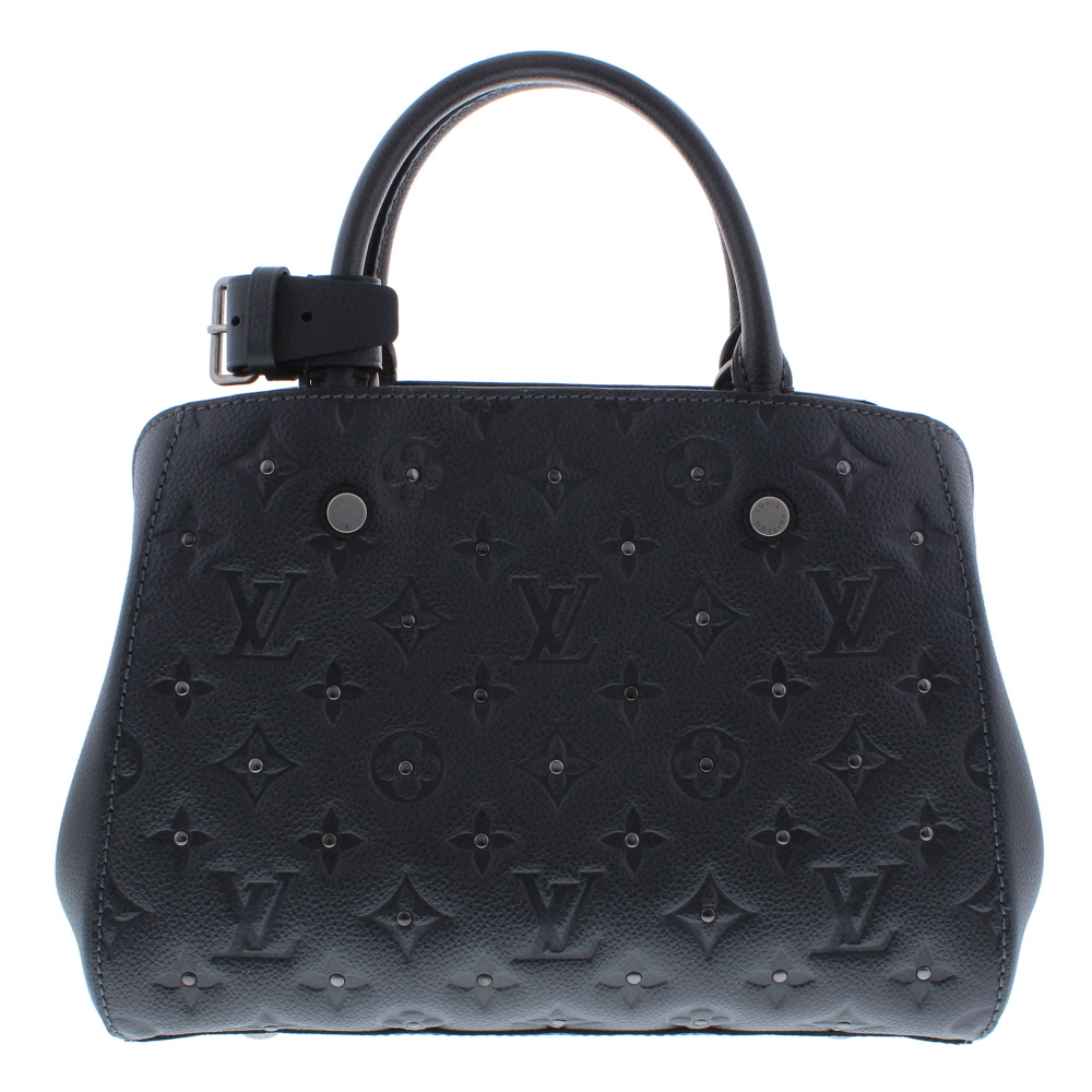 Louis Vuitton Montaigne BB Studs 2way Shoulder Bag Gray Emplant